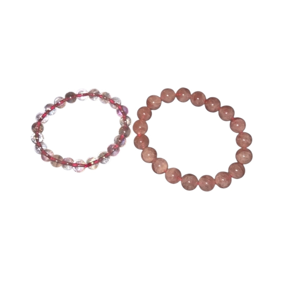 Set of Two New Crystal Beaded Bracelets